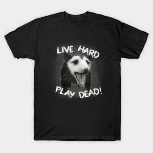 Live Hard Play Dead Punk Opossum Shirt T-Shirt